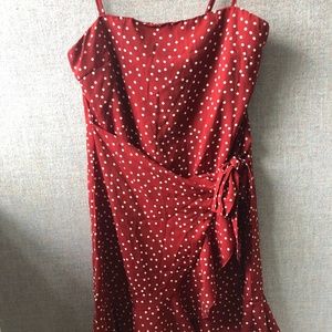 Princess Polly red dotted dress - size 4